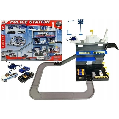 LEAN Toys Víceúrovňové policejní parkoviště s přistávací plochou