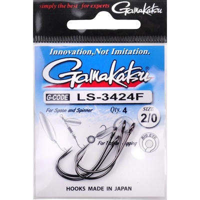 Gamakatsu LS-3424F New Label Hooks Black vel.8 10 ks