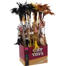 Magic Cat šidítko myška s pírky bavlna s catnip 20 + 46 cm