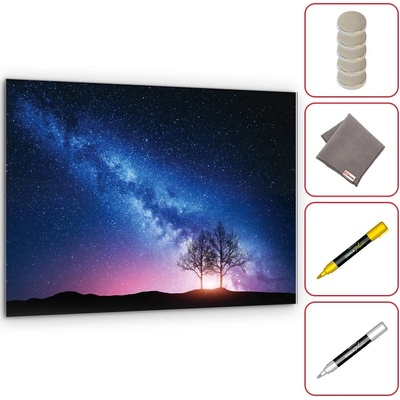 ALLboads TS64_30102 Skleněný obraz MLÉČNÁ DRÁHA A STROM 60x40 cm