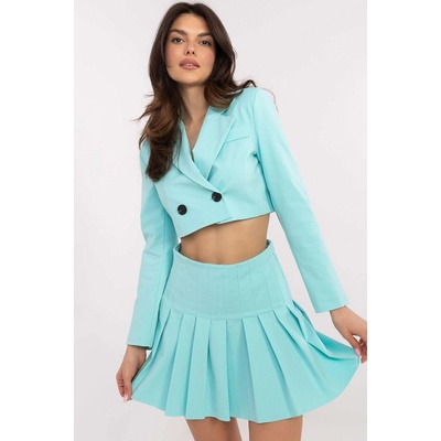 Plisovaná krátka sukňa zelená