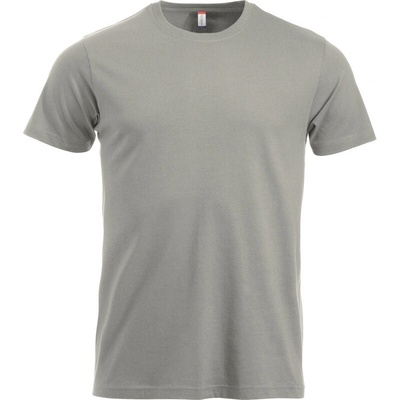 CLIQUE Tričko New Classic-T, krátký rukáv, pánské - AKCE! COT67936064003-silver L Stříbrná