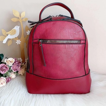 Image 1 of Дамска Бордо Чанта Раница - Модел 7807