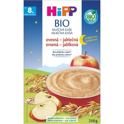 Hipp Bio Mléčná kaše Na dobrou noc ovesná jablečná 450 g