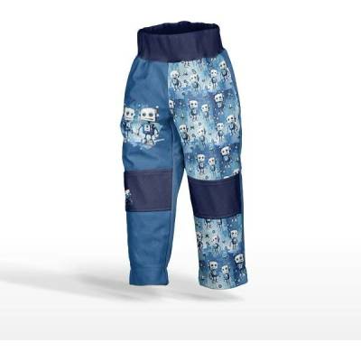 Takoy Panel se střihem 158 softshell kalhoty modří roboti
