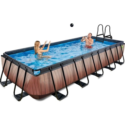 Exit Toys Frame s kartušovou filtrací 5,4 x 2,5 x 1 m Dřevo