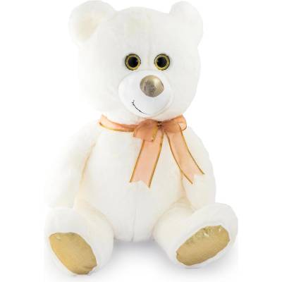 Tea Toys Плюшено мече Tea Бела, 50 см, Бял