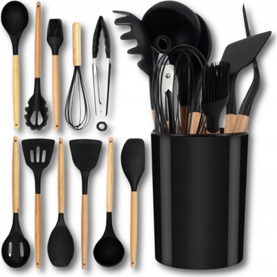 Springos Chef černá 12ks ve stojanu – Zboží Mobilmania