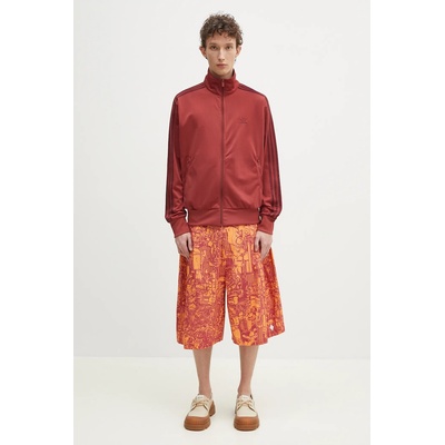 Marcelo Burlon Памучен къс панталон Marcelo Burlon Aop Mech Pajama Shorts Orange Burgundy (CMCB00AS25FAB0012028)