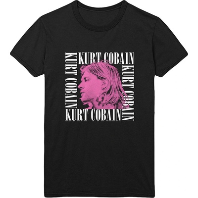 Kurt Cobain tričko Head Shot Frame čierne