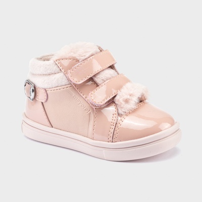 Mayoral tenisky kotníčkové s kožíškem Baby světle růžové
