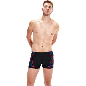 Speedo Мъжки къси панталони Speedo Tech Print Aquashorts Mens - Black/Red