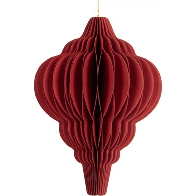 Červená vánoční ozdoba z papíru Harmonic V 10 cm