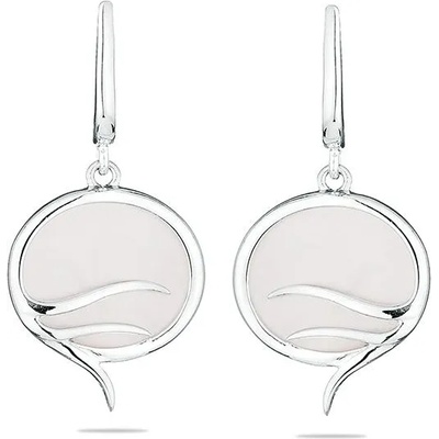 Swan Сребърни обици с бял седеф GL1731E Swan