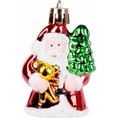 MagicHome Vánoční dekorace, bal. 6 ks, Santa, na vánoční stromek, 6 cm