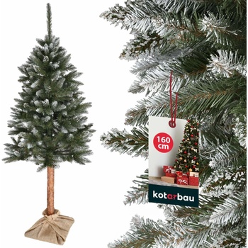 NABBI Christee 7 vianočný stromček na pni 160 cm zelená biela