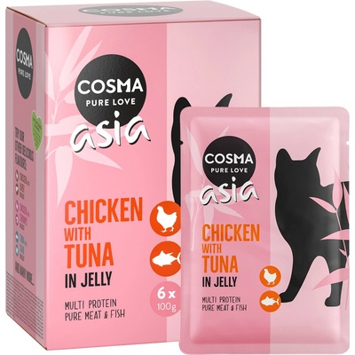 Cosma Thai/Asia kapsičky kuře & tuňák v želé 24 x 100 g