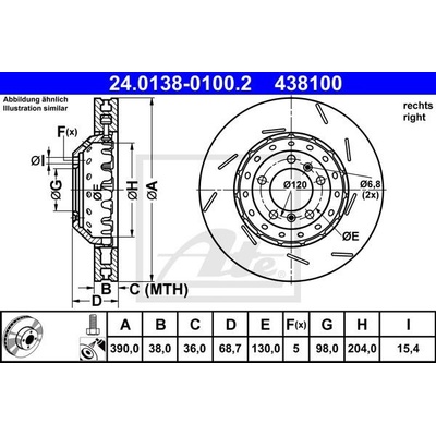 Brzdový kotúč ATE 24.0138-0100.2 (24013801002)