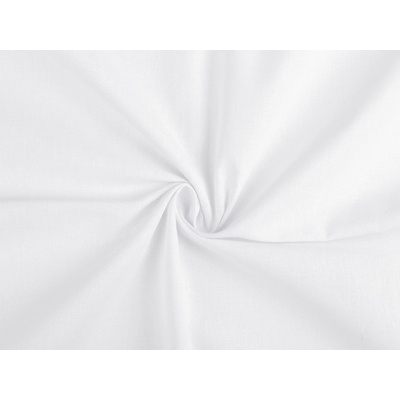 Prima-obchod Bavlněná látka / plátno, barva 4 (160 cm, 100 g/m²) ) bílá