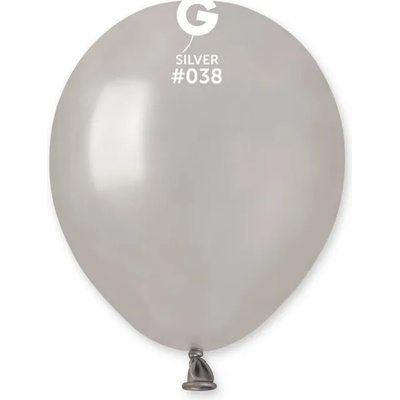 Gemar Балон металик сребърен с диаметър 13 см