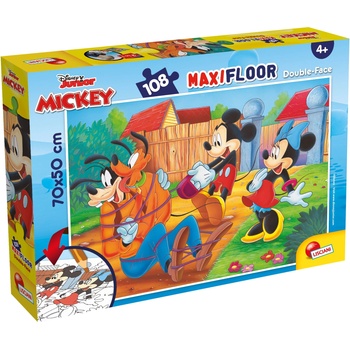 Lisciani Двулицев пъзел Lisciani за оцветяване от 108 части - Моите приятели (31740)