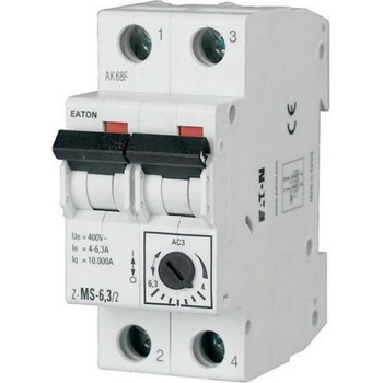 Eaton Моторен прекъсвач eaton z-ms-6.3/2, 248397 - 4-6.3a, 2p (248397)