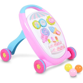 Moni Играчка за прохождане Cake розов (3800146266639)