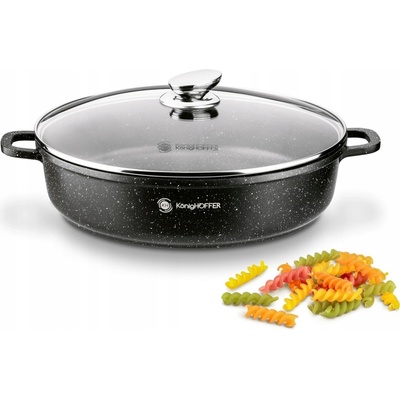 Pánev Konighoffer Pollo Black 32 cm s nepřilnavým povrchem a poklicí