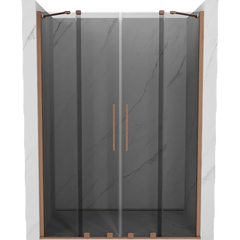 Mexen Velar Duo плъзгащи се душ врати 150 cm, графит, четкан мед - 871-150-000-42-65 (871-150-000-42-65)