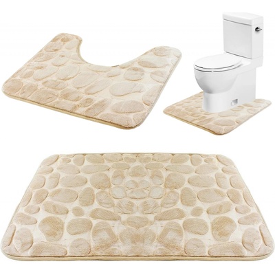HomePRO AG491D Koupelnový koberec předložka před WC 80x50cm 40x50cm béžová
