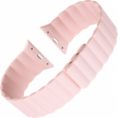 FIXED Magnetic Strap s magnetickým zapínaním pre Apple Watch 42/44/45mm ružový FIXMST-434-PI