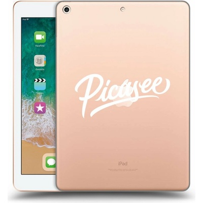 Picasee silikónový prehľadný obal pre Apple iPad 9.7 2018 6. gen Picasee old logo white