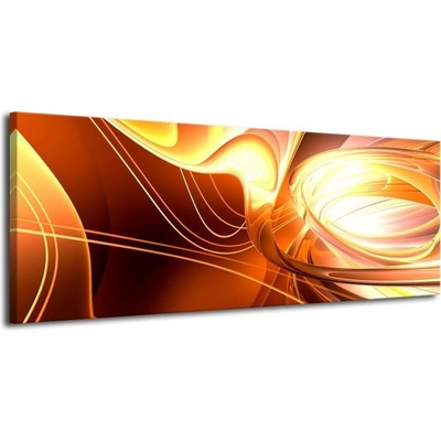 Hnědý abstrakt 1 plátno 1 100x40