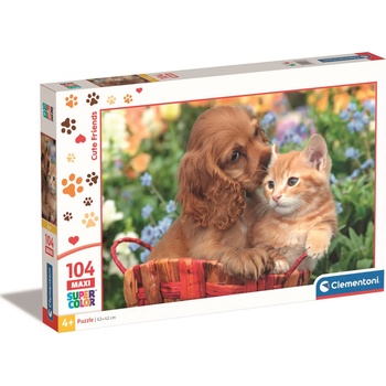 Clementoni - Puzzle Cute Friends 104 maxi - 100 piese
