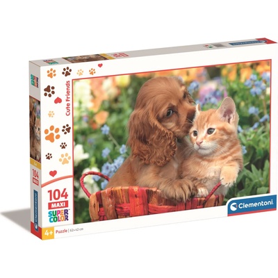 Clementoni - Puzzle Cute Friends 104 maxi - 100 piese