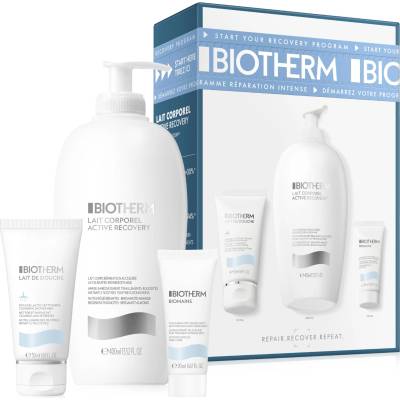 Biotherm Lait Corporel Intense Routine Set (Lait Corporel 400ml, Lait de Douche 200ml & Biomains Hand Cream 50ml), moisturizing body care set