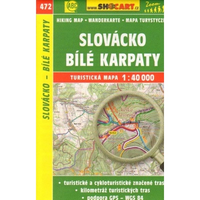 Turistická mapa 472 Slovácko Bílé Karpaty 1:40 000 – Zboží Dáma