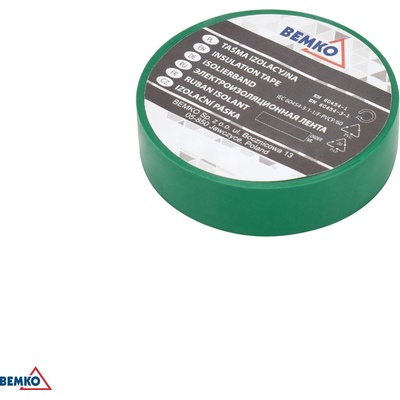 Bemko izolačná páska PVC 19 mm x 20 m zelená BM-E30-PVC1920GR