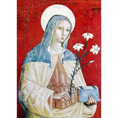 Sv. Klára (ikona 268) Rozměry cm: F - 28x40cm
