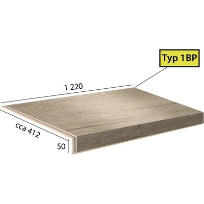 Karndean International Ecoline Step - 1 BP schod bez nosu 9553 Dub biely pieskový