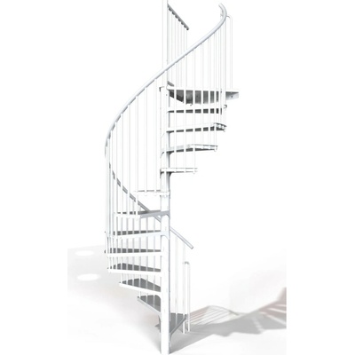 Minka STAIRS Kovové točité schodisko Rondo Smart biele pr. 140 cm