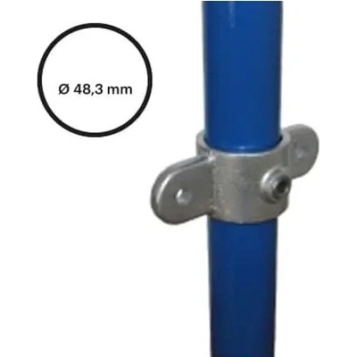 Konstrukční fitinka, spojka ocelových trubek pr. 48,3 mm – kloubový ''sameček'' dvojitý rovnoběžný 167M-D48