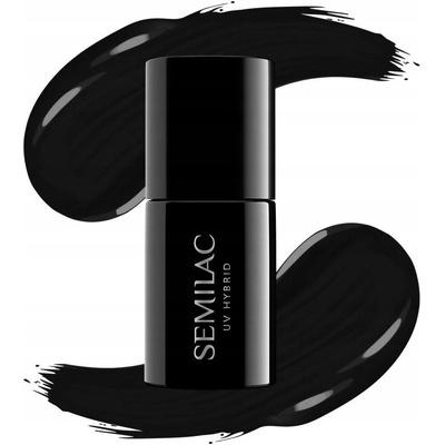 Semilac Hybridní lak na nehty Black Diamond 031 Sytá černá 7ml