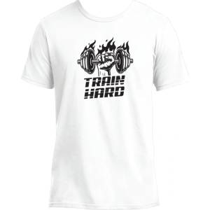 FITNESS 1 T-Shirt Train Hard Dumbbell L