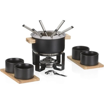 Kela (Германия) Фондю комплект kela gunten със стоманена тенджера - 16 части (kela 10068)