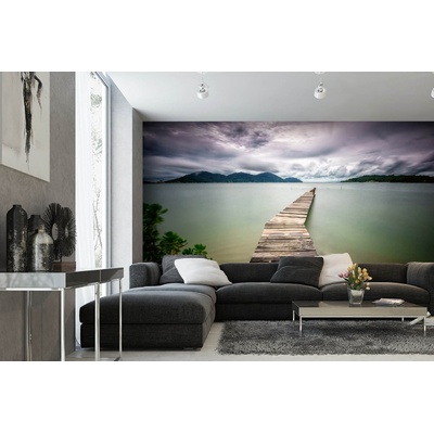 DIMEX ART Самозалепваща се флизелинова фототапета дървен кей 375 x 250 см