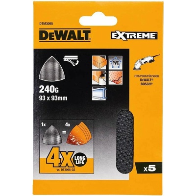 DeWALT brusná síťovina, suchý zip, delta, P80 (5 ks) DTM3092