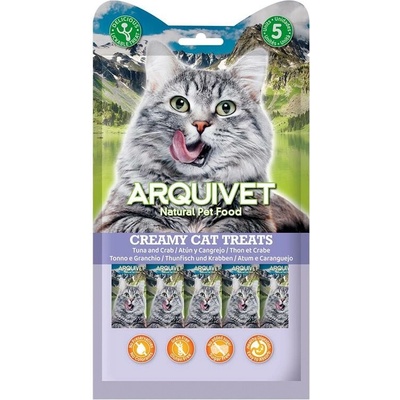 ARQUIVET Krémový snack s tuniakom a krabom 5 x 14 g