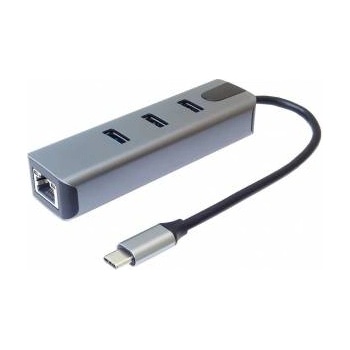 PremiumCord Adapter USB-C to Gigabit 10/100/1000Mbps + 3x USB3.2 connector