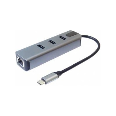 PremiumCord Adapter USB-C to Gigabit 10/100/1000Mbps + 3x USB3.2 connector